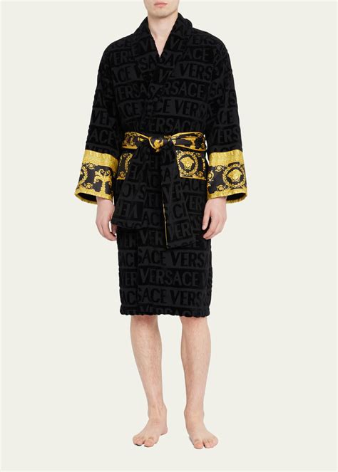 versace classic baroque silk robe|Versace unisex barocco sleeve robe.